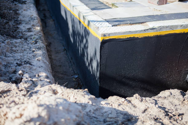 Residential Interior Drainage System installation at a Brookville, IN home by SJ Waterproofing Pros